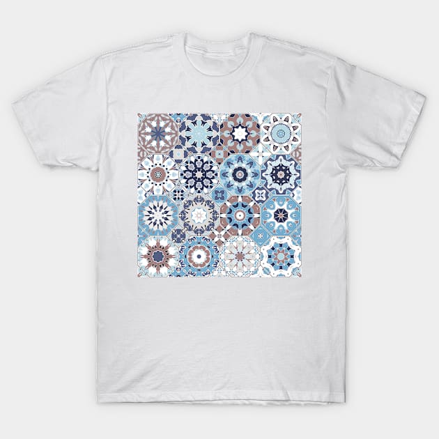 Octagonal Oriental and ethnic motifs in patterns. T-Shirt by IrinaGuArt